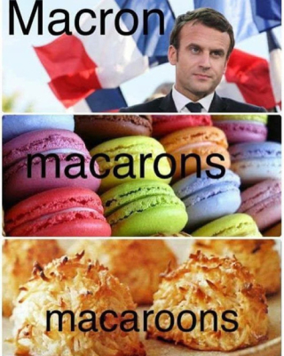 Macron macaron macaroon Macron macaron macaroon