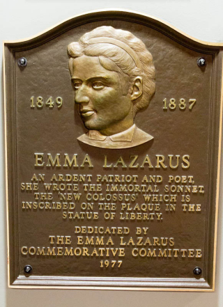 Emma Lazarus plaque Emma Lazarus plaque